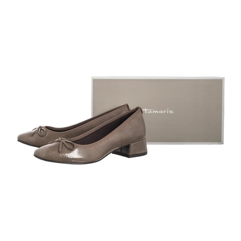 Tamaris Beżowe Lakierowane 1-22301-43 341 Taupe (TM554-a) shoes