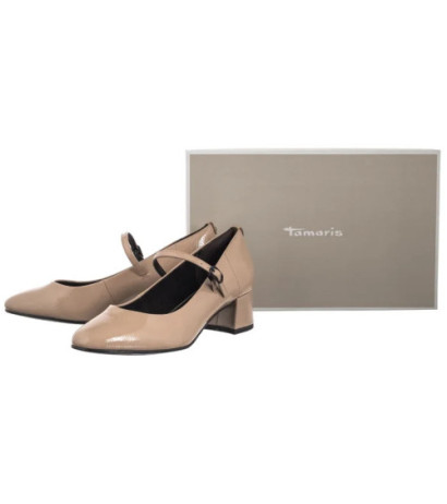 Tamaris Beżowe Lakierowane 1-22312-43 341 Taupe (TM555-a) shoes