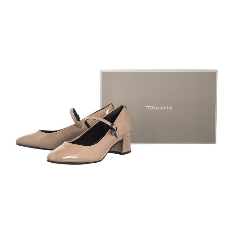 Tamaris Beżowe Lakierowane 1-22312-43 341 Taupe (TM555-a) shoes