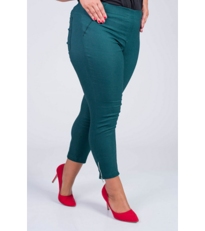 Elastic trousers with raised waist BENGALINY 04 K22 Malachit