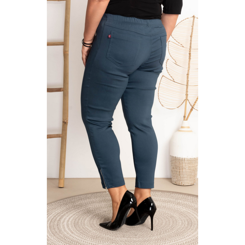 Elastic trousers with raised waist BENGALINY 04 Grey