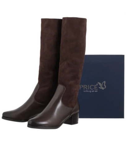 Caprice Brązowe 9-25531-45 329 Dk Brown Comb (CP445-b) shoes