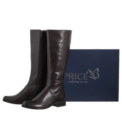 Caprice Brązowe 9-25511-41 337 Dk Brown Nappa (CP448-a) boots