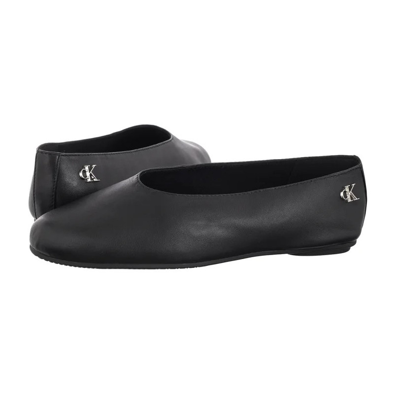 Calvin Klein Round Ballerina Lth Hardware Black HW0HW02810 BEH (CK684-a) ballerinas
