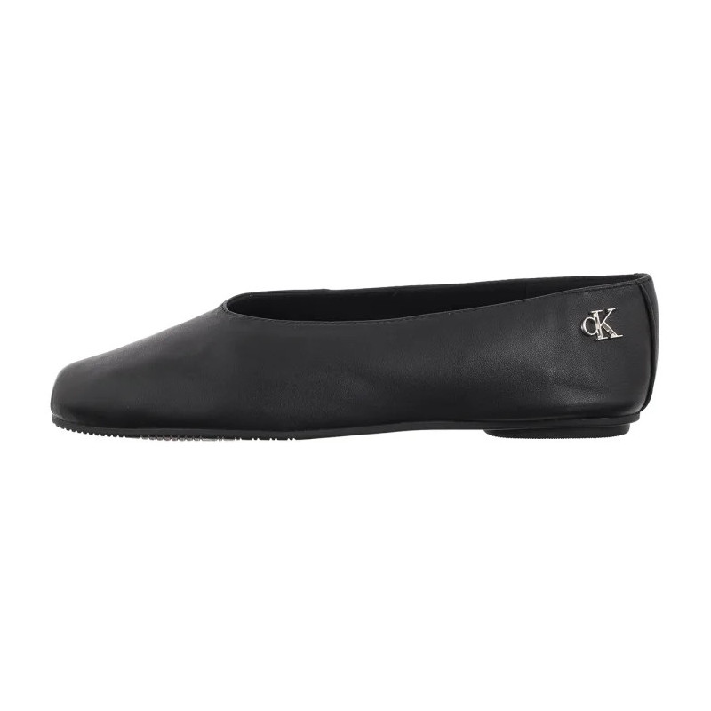 Calvin Klein Round Ballerina Lth Hardware Black HW0HW02810 BEH (CK684-a) ballerinas
