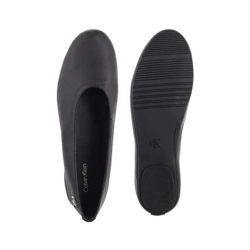 Calvin Klein Round Ballerina Lth Hardware Black HW0HW02810 BEH (CK684-a) ballerinas