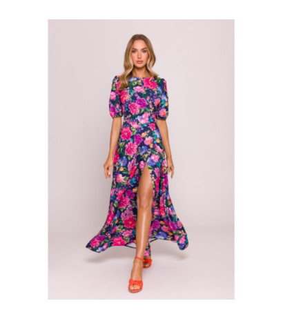 M858 Sukienka maxi z wycięciem na plecach - model 1