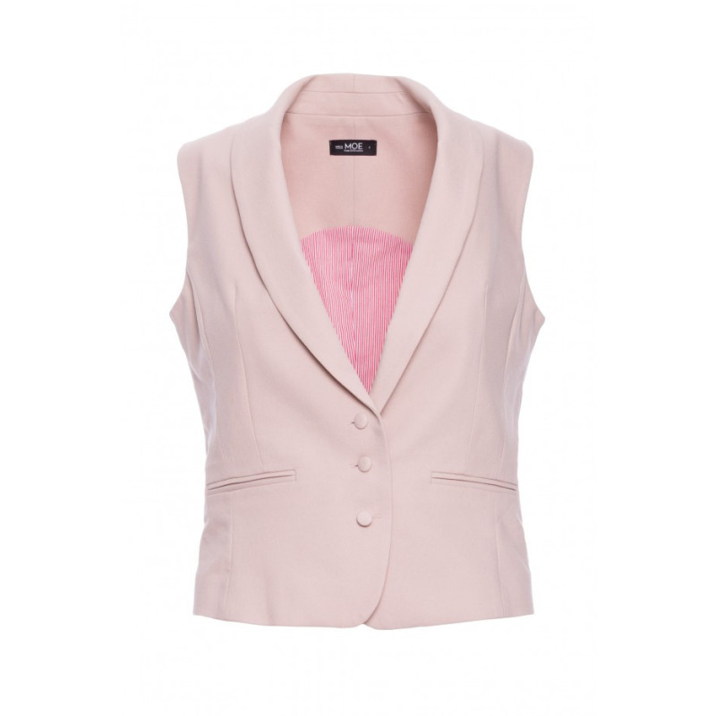 M859 Kamizelka jeansowa - beżowa