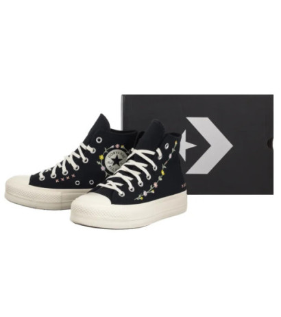 Converse CTAS Lift Hi Black/Egret/Flamingo Fade A15007C (CO801-a) shoes