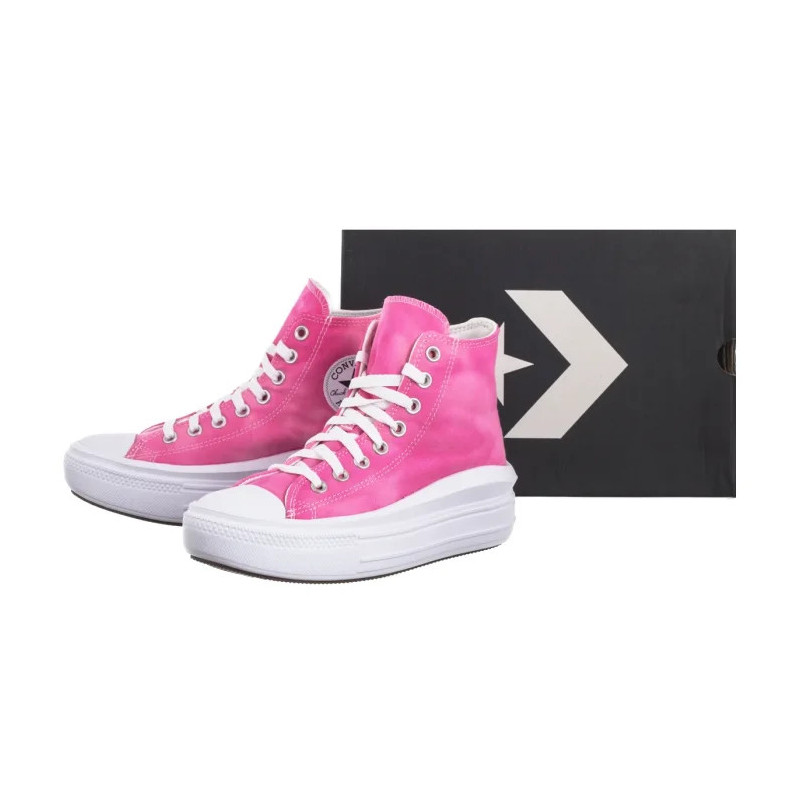 Converse CTAS Move Hi White/Chaos Fuchsia A11817C (CO651-f) shoes