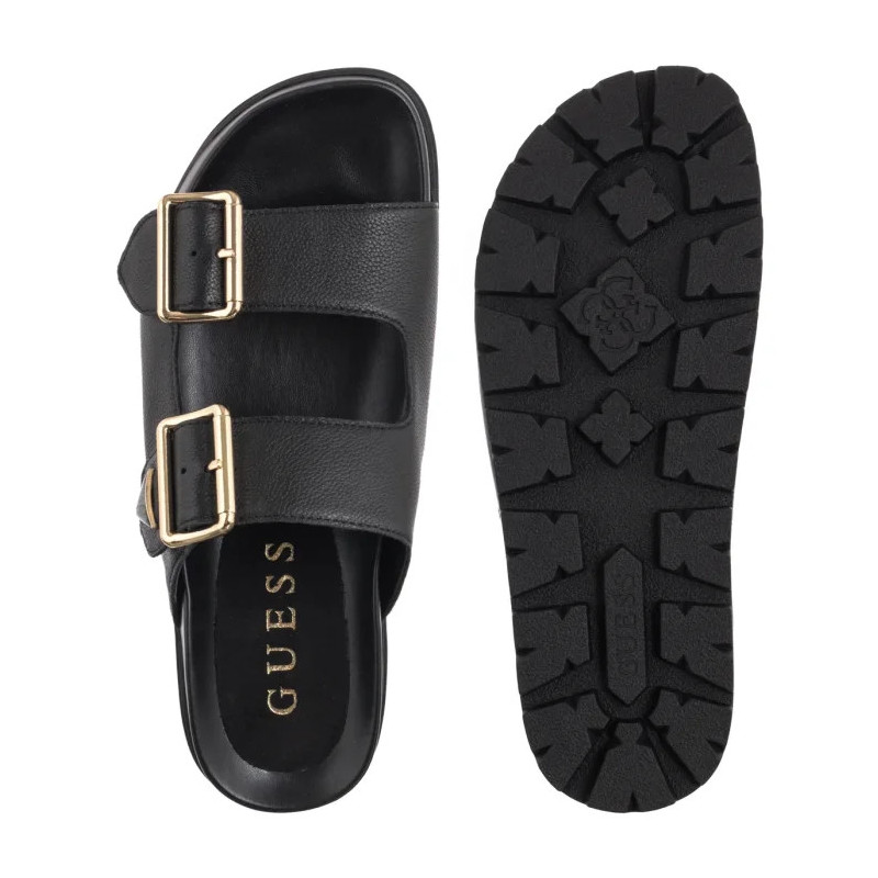 Guess Fasten FLTST LEA03 Black (GU745-a) Women's Shoes/Flip Flops