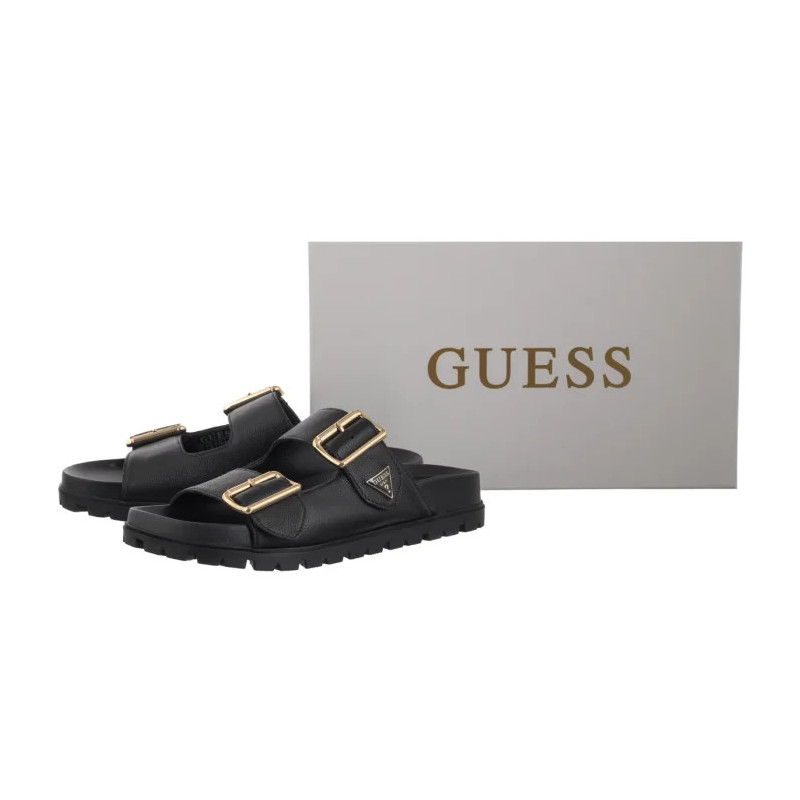 Guess Fasten FLTST LEA03 Black (GU745-a) Women's Shoes/Flip Flops