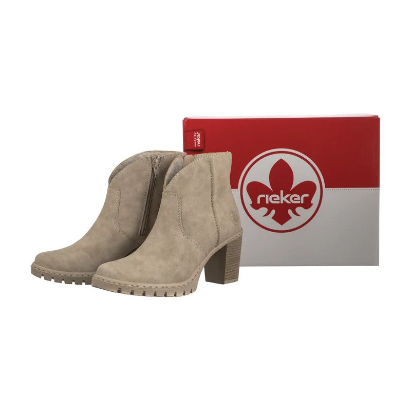 Rieker Beżowe Y2553-60 Beige (RI289-a) shoes