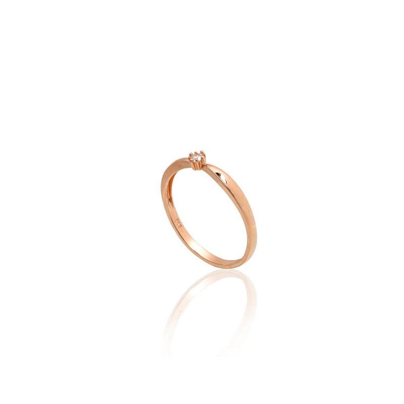 Gold ring 1101179(Au-R)_CZ, Red Gold 585°, Zirkons