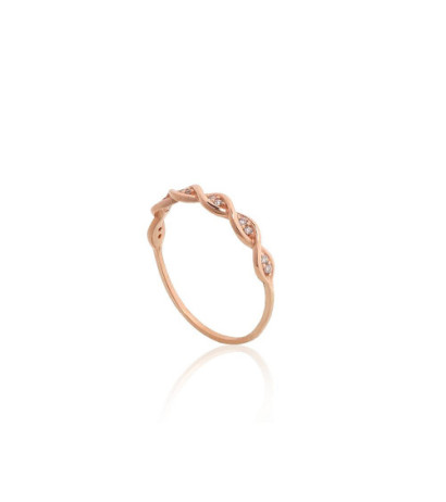 Gold ring 1101185(Au-R)_CZ, Red Gold 585°, Zirkons