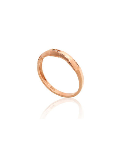 Gold ring 1101186(Au-R)_CZ, Red Gold 585°, Zirkons