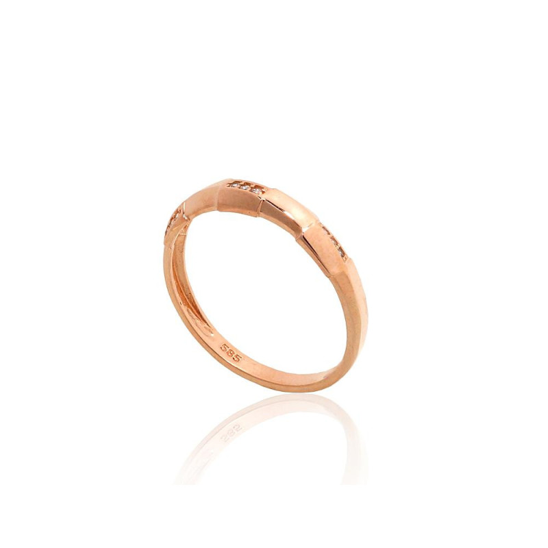 Gold ring 1101186(Au-R)_CZ, Red Gold 585°, Zirkons
