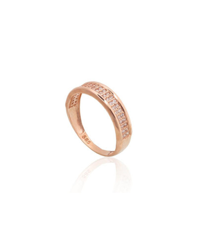 Gold ring 1101187(Au-R)_CZ, Red Gold 585°, Zirkons