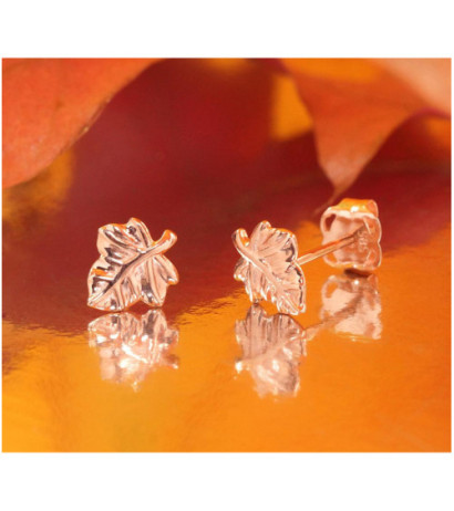 Gold classic studs earrings 1201679(Au-R), Red Gold 585°