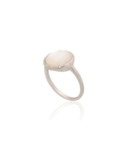 Silver ring 2101938(PRh-Gr)_PL, Silver 925°, Rhodium (Plating), Mother-of-pearl