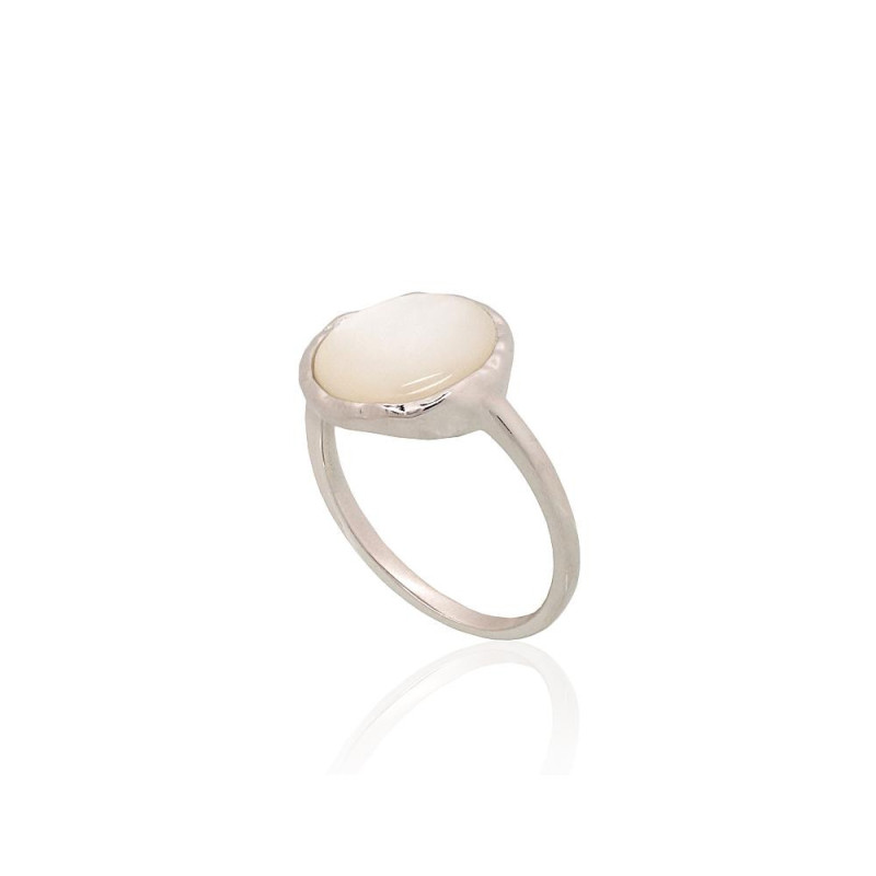 Silver ring 2101938(PRh-Gr)_PL, Silver 925°, Rhodium (Plating), Mother-of-pearl
