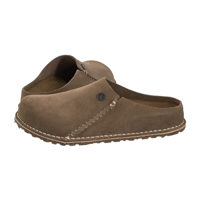 Birkenstock Zermatt Premium Suede Gray Taupe 1021318 (BK340-a) slippers