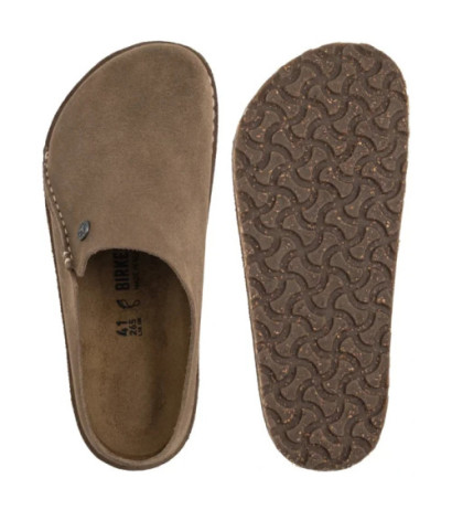 Birkenstock Zermatt Premium Suede Gray Taupe 1021318 (BK340-a) slippers