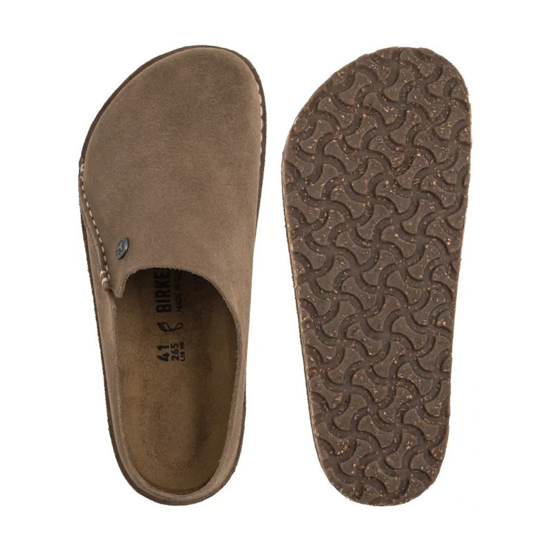 Birkenstock Zermatt Premium Suede Gray Taupe 1021318 (BK340-a) slippers