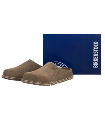 Birkenstock Zermatt Premium Suede Gray Taupe 1021318 (BK340-a) slippers