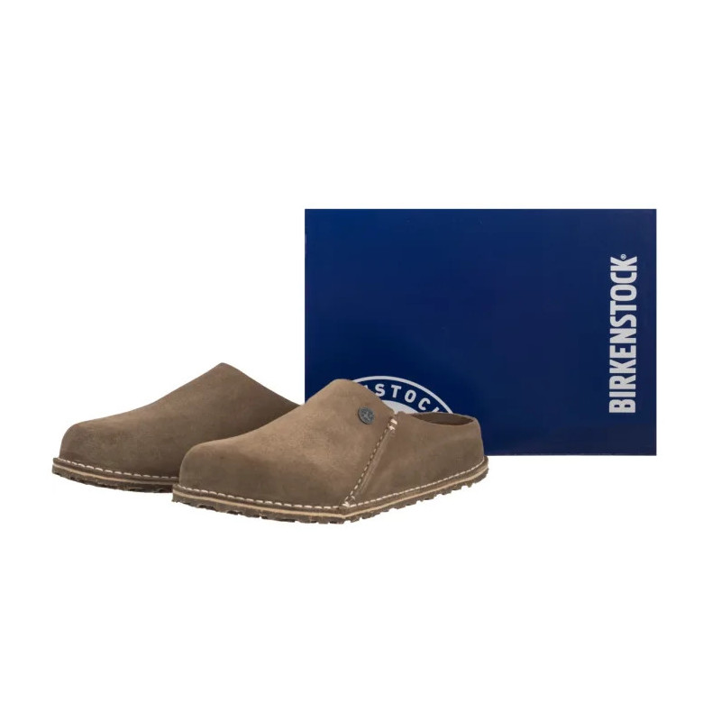 Birkenstock Zermatt Premium Suede Gray Taupe 1021318 (BK340-a) slippers