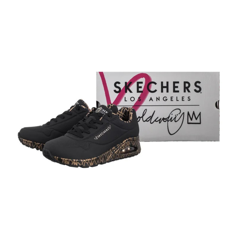 Skechers Uno Loving Love Black/Rose Gold 155506/BKRG (SK267-a) sports Shoes