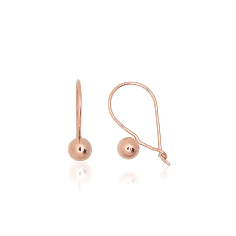 Gold hook earrings 1201664(Au-R), Red Gold 585°