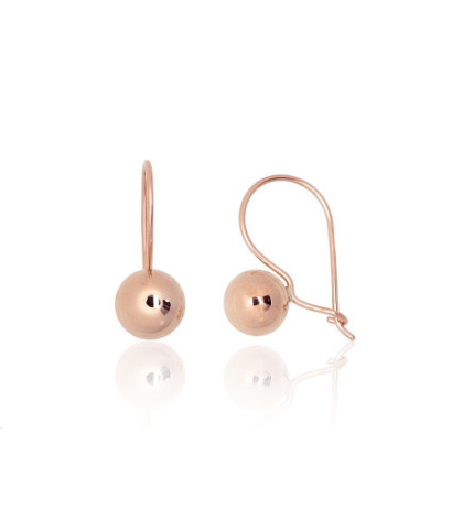 Gold hook earrings 1201665(Au-R), Red Gold 585°