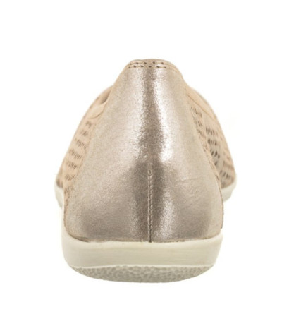 Caprice Beżowe 9-22151-42 341 Taupe Metallic (CP400-a) ballerinas
