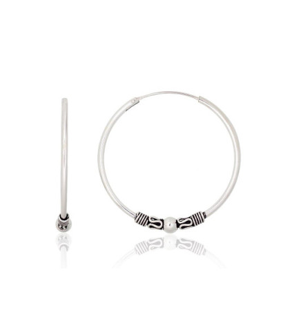 Silver earrings-rings 2203995(POx-Bk), Silver 925°, oxide (Plating)