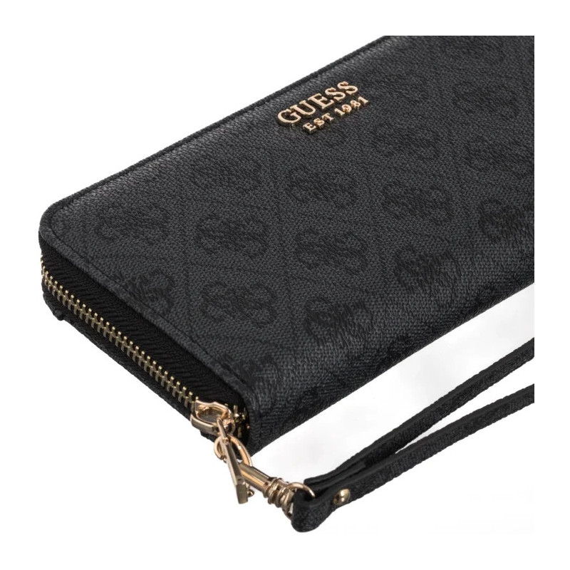 Guess Brenton Slg Lrg Zip Around SWLG96 48146 Coal Logo (GU752-b) handbag