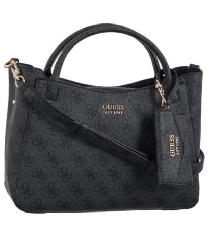 Guess Brenton Sml Girlfriend Satchel HWLG96 48050 Coal Logo  (GU768-a) handbag