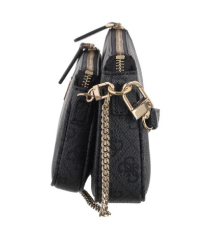 Guess Noelle II Dbl Pouch Crossbody HWBG96 72710 Coal Logo (GU758-a) handbag