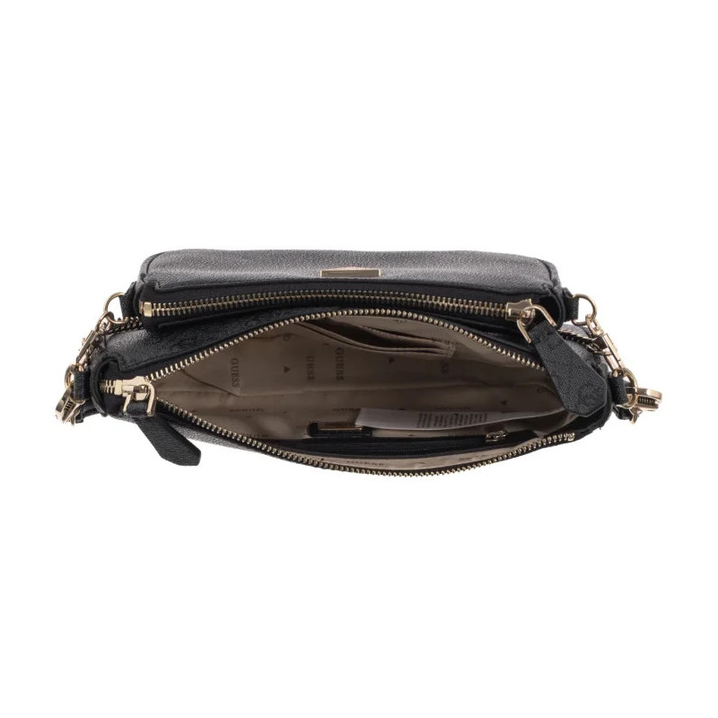 Guess Noelle II Dbl Pouch Crossbody HWBG96 72710 Coal Logo (GU758-a) handbag