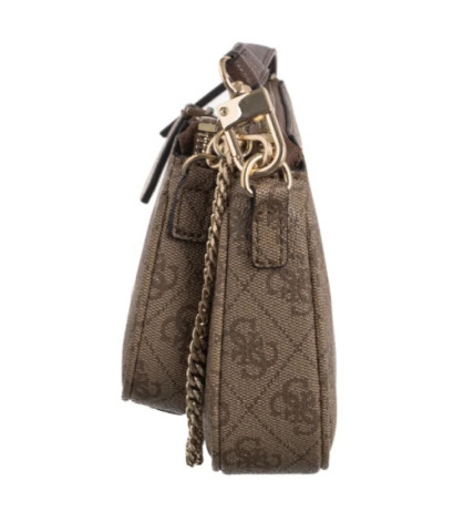 Guess Noelle II Dbl Pouch Crossbody HWBG96 72710 Latte Logo/Brown (GU758-b) handbag