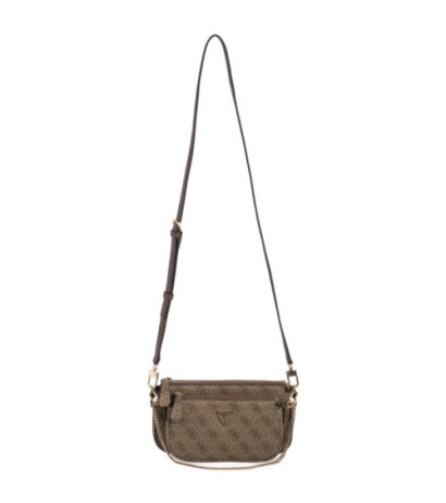 Guess Noelle II Dbl Pouch Crossbody HWBG96 72710 Latte Logo/Brown (GU758-b) handbag
