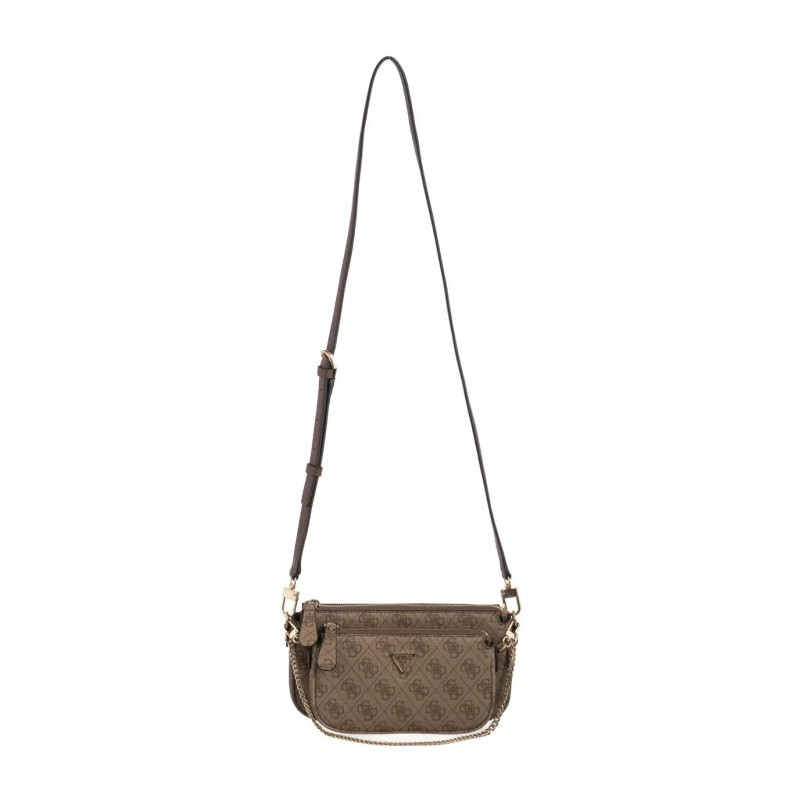 Guess Noelle II Dbl Pouch Crossbody HWBG96 72710 Latte Logo/Brown (GU758-b) handbag