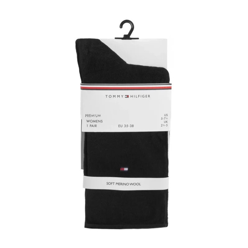Tommy Hilfiger TH Women Sock 1P Premium Rolltop Black 701228935 001 (TH1393-a) socks