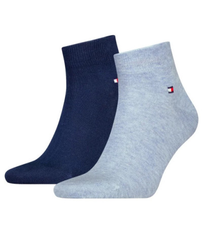 Tommy Hilfiger TH Men Quarter 2P Light Blue/Melange 342025001 050 (TH1391-d) socks