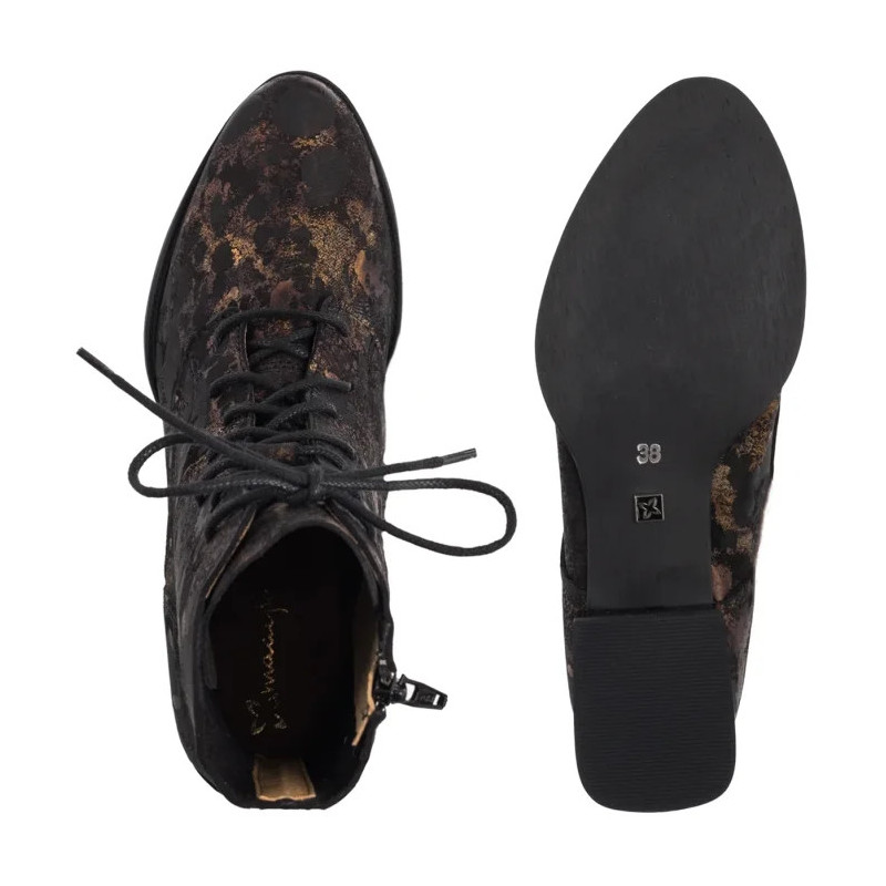 Maciejka Czarno-Złote 06391-02/00-1 (MA1251-b) shoes