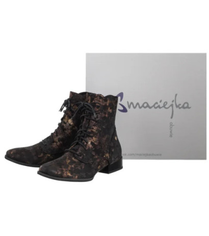 Maciejka Czarno-Złote 06391-02/00-1 (MA1251-b) shoes