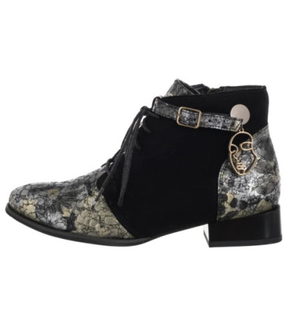 Maciejka Czarne Kwiaty 5743A-03/00-8 (MA1407-a) shoes