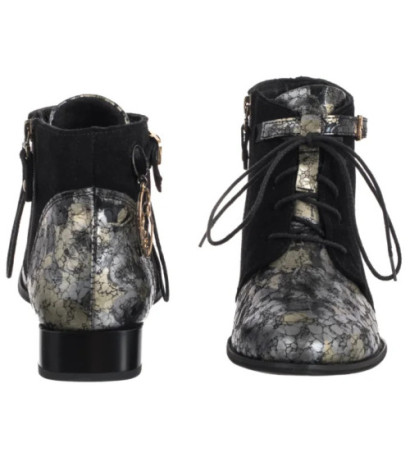 Maciejka Czarne Kwiaty 5743A-03/00-8 (MA1407-a) shoes