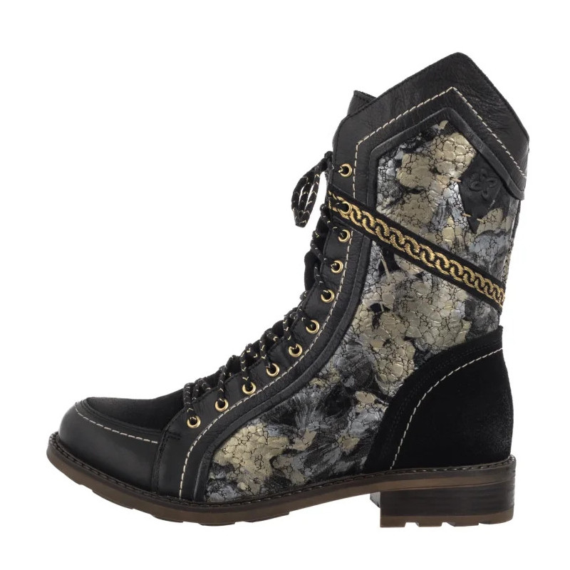 Maciejka Czarno-Złote 07097-01/00-8 (MA1408-a) shoes