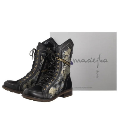 Maciejka Czarno-Złote 07097-01/00-8 (MA1408-a) shoes